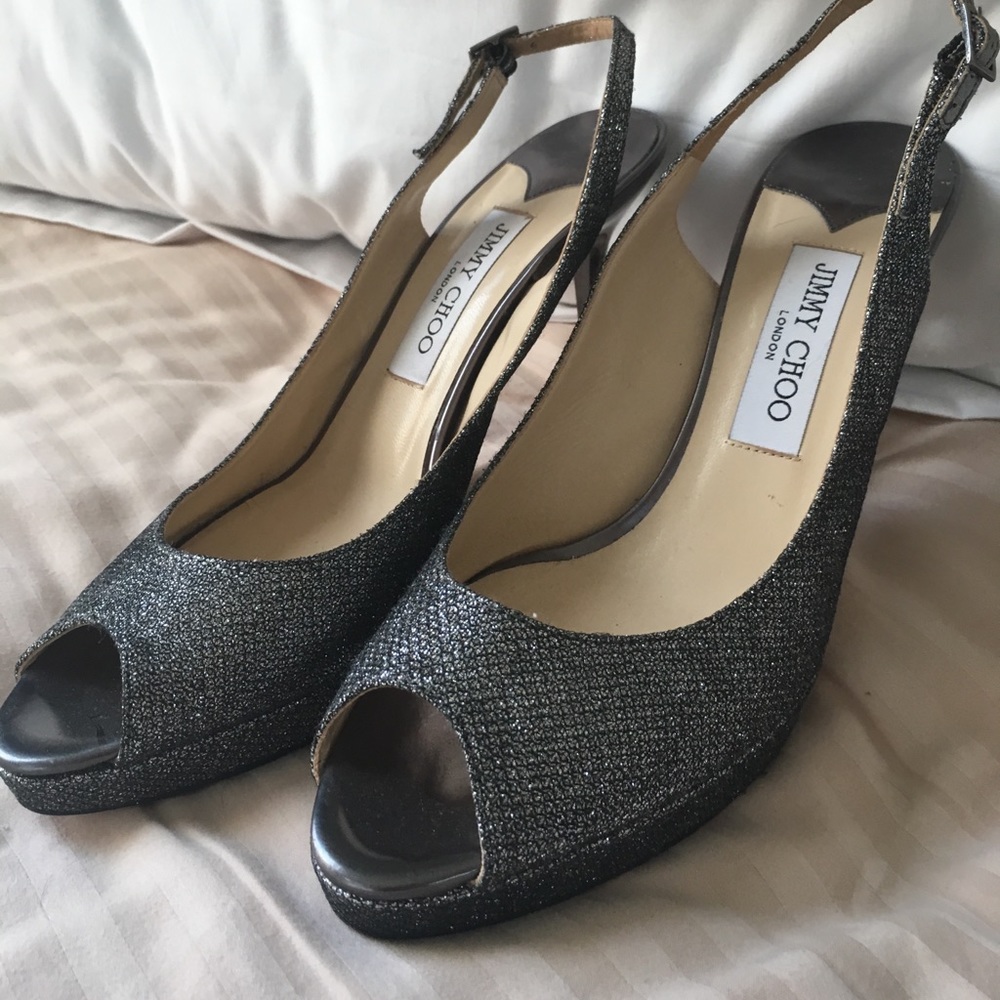 Silver Slingback Jimmy Choos - EUC - Size 40